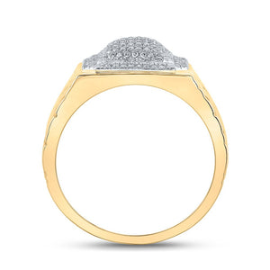 10kt Yellow Gold Men's Round Diamond Cluster Ring - 1/2 Cttw | Splendid Jewellery - Splendid Jewellery