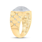 10kt Yellow Gold Men's Round Diamond Cluster Ring - 1/2 Cttw | Splendid Jewellery - Splendid Jewellery