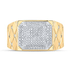 10kt Yellow Gold Men's Round Diamond Cluster Ring - 1/2 Cttw | Splendid Jewellery Front view from the 10Kt Yellow Gold Mens Round Diamond Cluster Ring 1 2 Cttwpin210177 collection by Splendid Jewellery