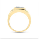 10kt Yellow Gold Men's Round Diamond Cluster Ring 1/3 Cttw | Splendid Brilliance - Splendid Jewellery
