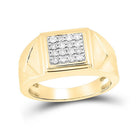 10kt Yellow Gold Men's Round Diamond Cluster Ring 1/3 Cttw | Splendid Brilliance - Splendid Jewellery