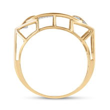 Load image into Gallery viewer, 10kt Yellow Gold Men&#39;s Round Diamond Cluster Ring - A Captivating Statement of Elegance  Side View 2 from Splendid Jewellery