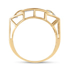 10kt Yellow Gold Men's Round Diamond Cluster Ring - A Captivating Statement of Elegance  Side View 2 from Splendid Jewellery