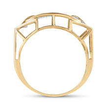 Load image into Gallery viewer, 10kt Yellow Gold Men's Round Diamond Cluster Ring - A Captivating Statement of Elegance - Splendid Jewellery