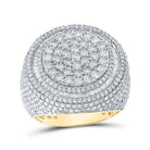10kt Yellow Gold Men's Round Diamond Cluster Ring - Captivating Brilliance - Splendid Jewellery