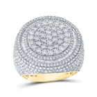 10kt Yellow Gold Men's Round Diamond Cluster Ring - Captivating Brilliance - Splendid Jewellery