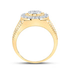 10kt Yellow Gold Men's Round Diamond Cluster Ring - Captivating Brilliance Side view from the 10Kt Yellow Gold Mens Round Diamond Cluster Ring 1 3 4 Cttwpin280230 collection by Splendid Jewellery