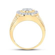 Load image into Gallery viewer, 10kt Yellow Gold Men's Round Diamond Cluster Ring - Captivating Brilliance - Splendid Jewellery