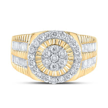 Load image into Gallery viewer, 10kt Yellow Gold Men's Round Diamond Cluster Ring - Captivating Brilliance - Splendid Jewellery