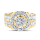 10kt Yellow Gold Men's Round Diamond Cluster Ring - Captivating Brilliance - Splendid Jewellery