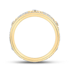 Load image into Gallery viewer, 10kt Yellow Gold Men's Round Diamond Cog Band Ring - Captivating Brilliance - Splendid Jewellery