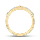 10kt Yellow Gold Men's Round Diamond Cog Band Ring - Captivating Brilliance product Side View from Splendid Jewellery