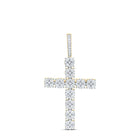 10kt Yellow Gold Men's Round Diamond Cross Charm Pendant - 2 Cttw | Splendid Jewellery Top view from the 10Kt Yellow Gold Mens Round Diamond Cross Charm Pendant 2 1 5 Cttwpin280011 collection by Splendid Jewellery