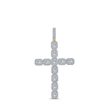 Load image into Gallery viewer, 10kt Yellow Gold Men's Round Diamond Cross Charm Pendant - 4 - 1/4 Ct.t.w. - Splendid Jewellery