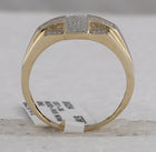 10kt Yellow Gold Men's Round Diamond Cross Ring - A Stunning Symbol of Faith and Style Side 2 view from the 10Kt Yellow Gold Mens Round Diamond Cross Ring 1 3 Cttwpin13114 collection by Splendid Jewellery