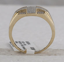 Load image into Gallery viewer, 10kt Yellow Gold Men's Round Diamond Cross Ring - A Stunning Symbol of Faith and Style - Splendid Jewellery