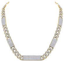 Load image into Gallery viewer, 10kt Yellow Gold Men's Round Diamond Cuban Link 24" Necklace - Luxurious Brilliance - Splendid Jewellery