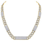 10kt Yellow Gold Men's Round Diamond Cuban Link 24" Necklace - Luxurious Brilliance - Splendid Jewellery