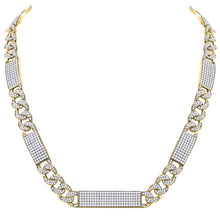 Load image into Gallery viewer, 10kt Yellow Gold Men's Round Diamond Cuban Link 24" Necklace - Luxurious Brilliance - Splendid Jewellery