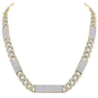 10kt Yellow Gold Men's Round Diamond Cuban Link 24" Necklace - Luxurious Brilliance - Splendid Jewellery
