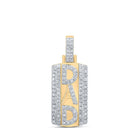 10kt Yellow Gold Men's Round Diamond Dad Charm Pendant 1/3 Cttw - A Sparkling Tribute to Fatherhood - Splendid Jewellery