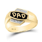 10kt Yellow Gold Men's Round Diamond Dad Father Ring - A Timeless Symbol of Love and Appreciation - Splendid Jewellery