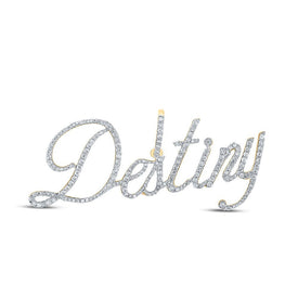 10kt Yellow Gold Men's Round Diamond Destiny Charm Pendant - 1 Cttw | Splendid Jewellery - Splendid Jewellery