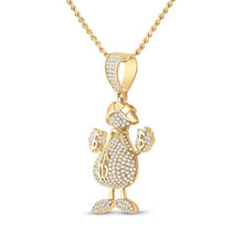 Load image into Gallery viewer, 10kt Yellow Gold Men's Round Diamond Dollar Money Bag Man Pendant - 3 Cttw | Splendid Jewellery - Splendid Jewellery