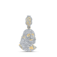Load image into Gallery viewer, 10kt Yellow Gold Men's Round Diamond Dollar Sign Charm Pendant - 1 - 3/8 Cttw | Splendid Jewellery - Splendid Jewellery