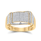10kt Yellow Gold Men's Round Diamond Fashion Ring - 1/2 Carat Total Weight product  Top View from Splendid Jewellery