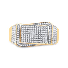 Load image into Gallery viewer, 10kt Yellow Gold Men&#39;s Round Diamond Fashion Ring - 1/2 Carat Total Weight product Top View from Splendid Jewellery