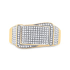 10kt Yellow Gold Men's Round Diamond Fashion Ring - 1/2 Carat Total Weight product Top View from Splendid Jewellery