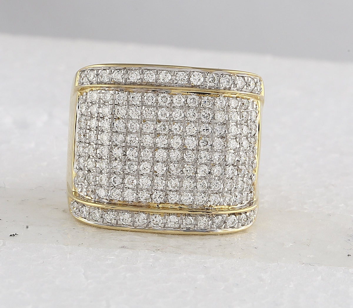 10kt Yellow Gold Men's Round Diamond Fashion Ring - 2 Cttw | Splendid Jewellery Collection - Splendid Jewellery