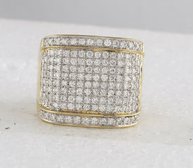 10kt Yellow Gold Men's Round Diamond Fashion Ring - 2 Cttw | Splendid Jewellery Collection product Top View from Splendid Jewellery