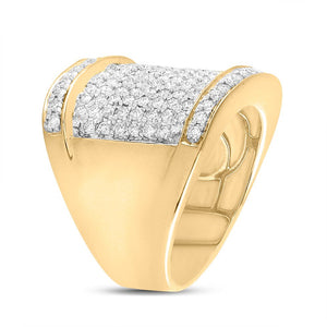 10kt Yellow Gold Men's Round Diamond Fashion Ring - 2 Cttw | Splendid Jewellery Collection - Splendid Jewellery