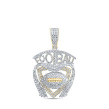 Load image into Gallery viewer, 10kt Yellow Gold Men's Round Diamond Football Charm Pendant - 3 - 7/8 Cttw | Splendid Jewellery - Splendid Jewellery