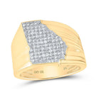 10kt Yellow Gold Men's Round Diamond Georgia Cluster Ring - 1/2 Cttw | Splendid Jewellery - Splendid Jewellery