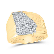 Load image into Gallery viewer, 10kt Yellow Gold Men's Round Diamond Georgia Cluster Ring - 1/2 Cttw | Splendid Jewellery - Splendid Jewellery