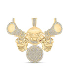 10kt Yellow Gold Men's Round Diamond Hold Up Charm Pendant - Captivating Brilliance - Splendid Jewellery