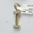 10kt Yellow Gold Men's Round Diamond I Initial Letter Charm Pendant 1 Cttw - Luxurious Elegance product Side View from Splendid Jewellery
