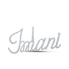 10kt Yellow Gold Men's Round Diamond Imani Charm Pendant - 3/4 Cttw | Splendid Jewellery - Splendid Jewellery