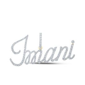 10kt Yellow Gold Men's Round Diamond Imani Charm Pendant - 3/4 Cttw | Splendid Jewellery - Splendid Jewellery