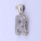 10kt Yellow Gold Men's Round Diamond Initial R Letter Charm Pendant - 5/8 Cttw - Splendid Jewellery - Splendid Jewellery