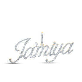 10kt Yellow Gold Men's Round Diamond Jamiya Charm Pendant - 7/8 Cttw | Splendid Jewellery - Splendid Jewellery