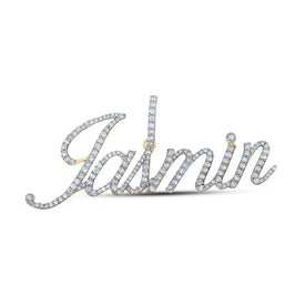 10kt Yellow Gold Men's Round Diamond Jasmin Charm Pendant - 3/4 Cttw | Splendid Jewellery - Splendid Jewellery