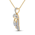 10kt Yellow Gold Men's Round Diamond Jesus Face Charm Pendant - Captivating Divine Brilliance - Splendid Jewellery
