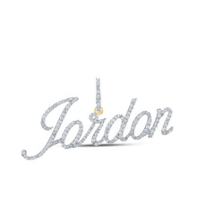 Load image into Gallery viewer, 10kt Yellow Gold Men's Round Diamond Jordan Charm Pendant - 7/8 Cttw - Splendid Jewellery