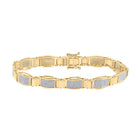 10kt Yellow Gold Men's Round Diamond Link Bracelet - 1.5 Ct.t.w. - Splendid Jewellery