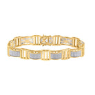 10kt Yellow Gold Men's Round Diamond Link Bracelet - 2 Cttw | Splendid Jewellery Collection - Splendid Jewellery
