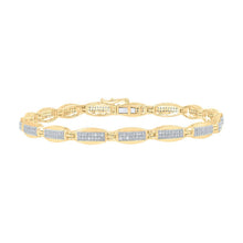 Load image into Gallery viewer, 10kt Yellow Gold Men's Round Diamond Link Bracelet - 3/4 Cttw | Splendid Jewellery - Splendid Jewellery